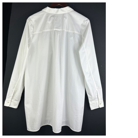 J Jill White Shirt Collection Sz Large Tall LT 12 14 Top Blouse Button Down - Picture 3 of 6